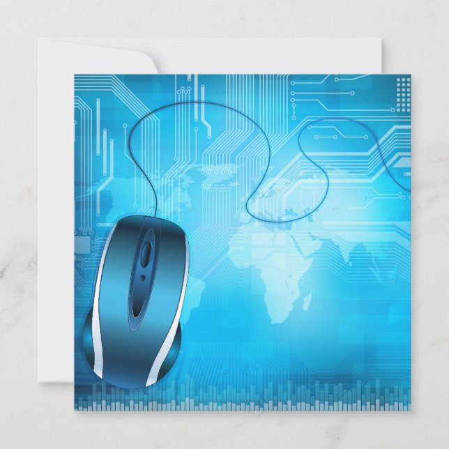 invitación del estilo de la tecnología (Anverso)