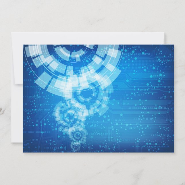 invitación del estilo de la tecnología (Anverso)