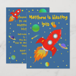 Invitación del explorador de espacio pequeña