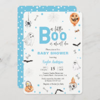 Invitación del fantasma de Baby Shower Blue de Hal