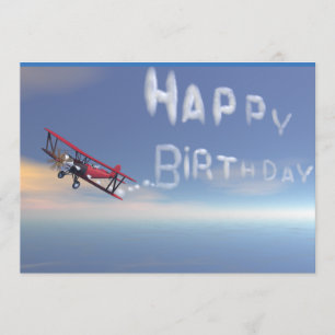 Invitación del feliz cumpleaños de Skywriter