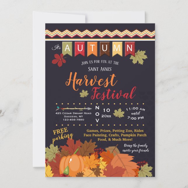 Invitación del festival del otoño (Anverso)