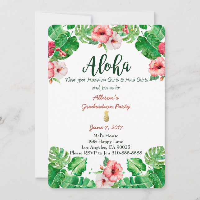 Invitación del fiesta (Anverso)