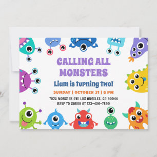 Invitación del Fiesta Bash Monster