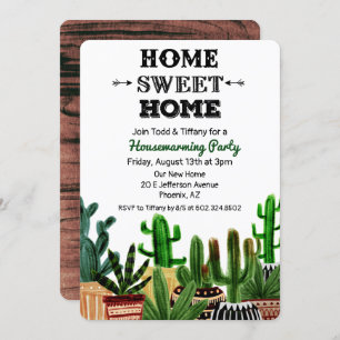 Invitación del Fiesta Boho Cactus