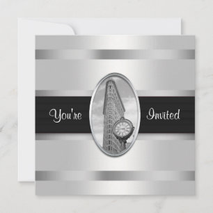 Invitación del Fiesta BW de Flatiron Building Whit