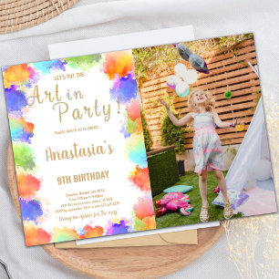 Invitación del Fiesta de arte infantil personaliza