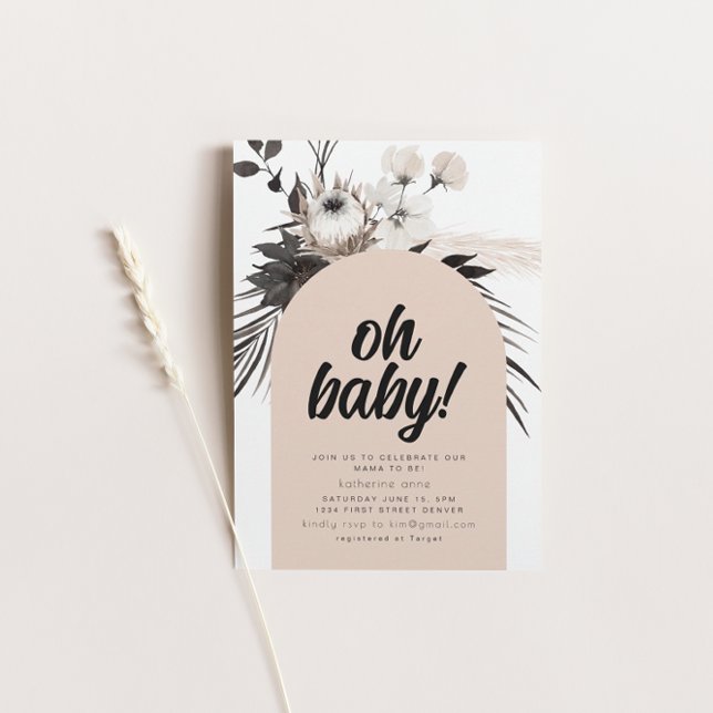 Invitación del Fiesta de Baby Shower de Gótico neg (Subido por el creador)