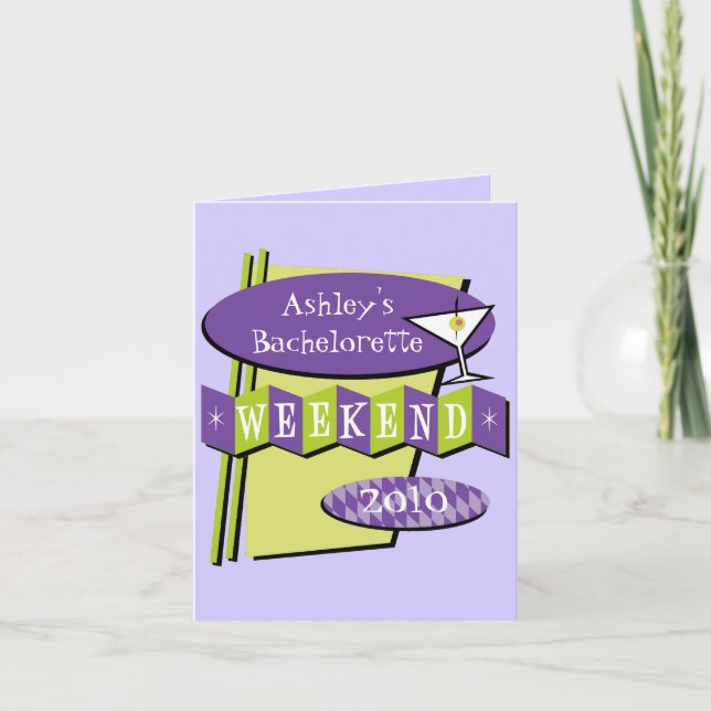 Invitación del fiesta de Bachelorette (Anverso)