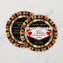 Invitación del fiesta de Bachelorette - ciudad y