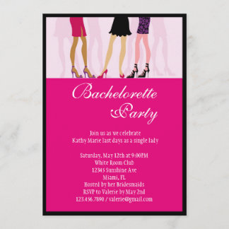 Invitación del fiesta de Bachelorette de los