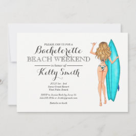 Invitación del fiesta de Bachelorette del chica de