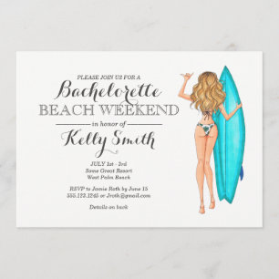 Invitación del fiesta de Bachelorette del chica de