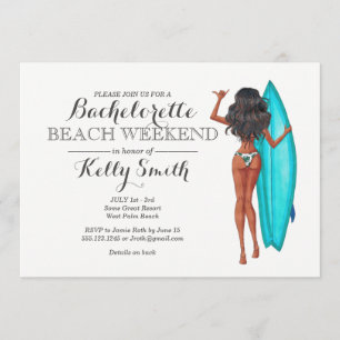 Invitación del fiesta de Bachelorette del chica de