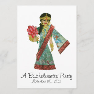 Invitación del fiesta de Bollywood Bachelorette