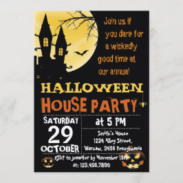 Invitación del fiesta de casa de Halloween