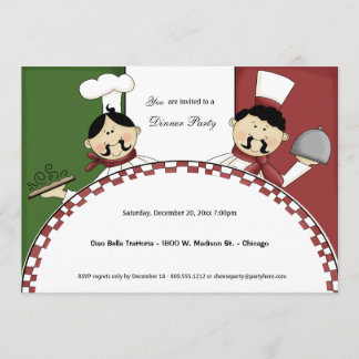 Invitación del Fiesta de cena de Chef Whimsical