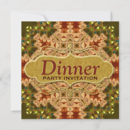 Invitación del Fiesta de cena de pavo real