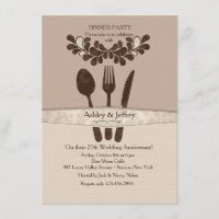 Invitación del fiesta de cena de Sr. y de señora