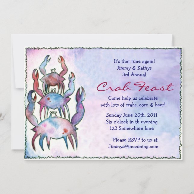 Invitación del fiesta de cena del BANQUETE del (Anverso)