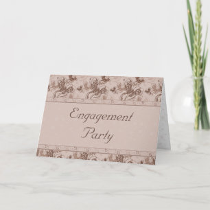 Invitación del fiesta de compromiso de la mariposa