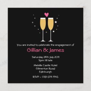 Invitación del fiesta de compromiso de la tostada