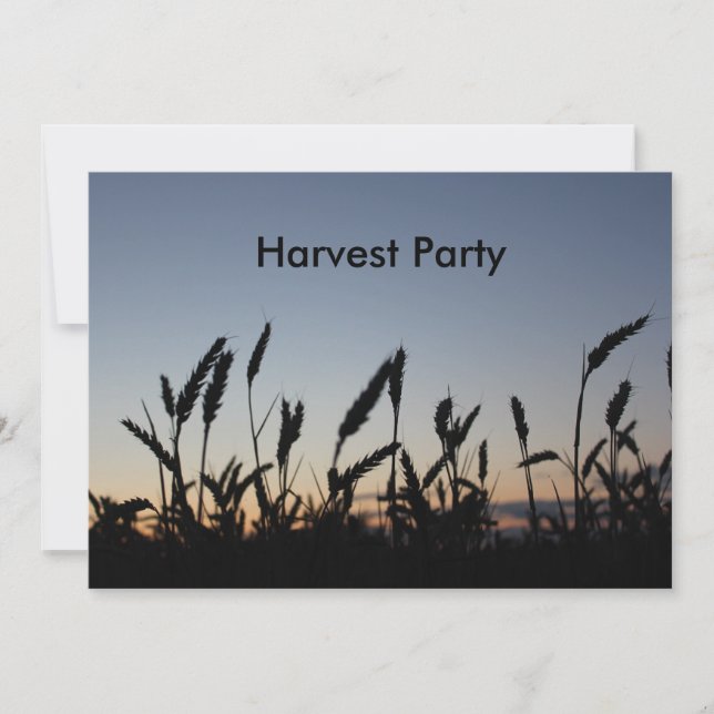Invitación del Fiesta de cosecha (Anverso)