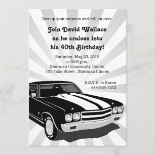 Invitación del fiesta de Cruisin
