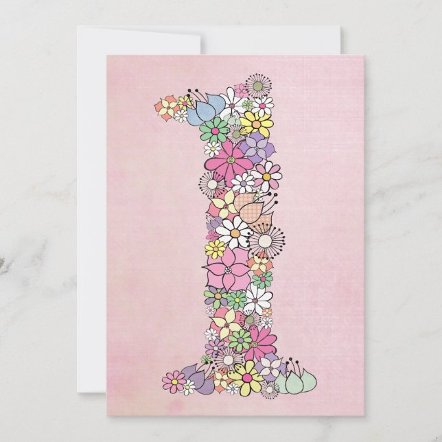 Invitación del Fiesta de cumpleaños,  de bebé, pri (Anverso)