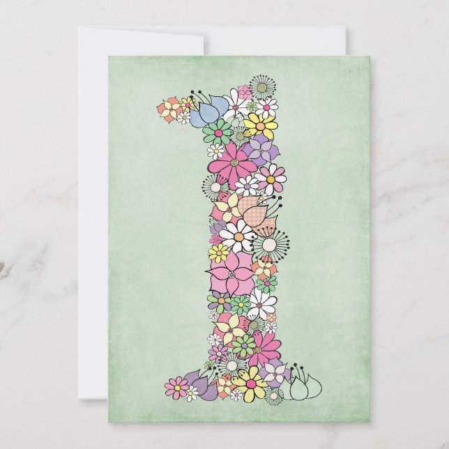 Invitación del Fiesta de cumpleaños,  de bebé, pri (Anverso)