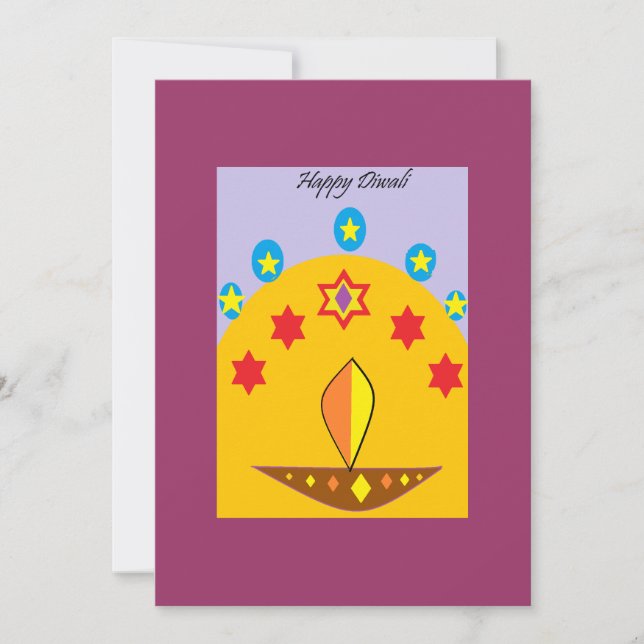 Invitación del fiesta de Diwali (Anverso)