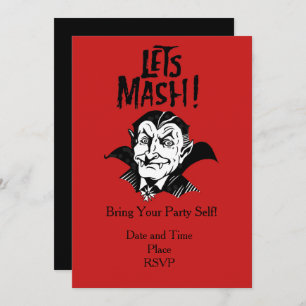 Invitación del fiesta de Drácula