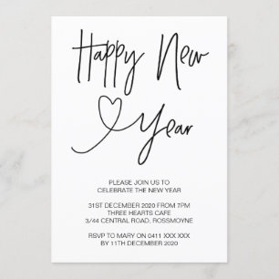 Invitación del fiesta de Eve de la Feliz Año Nuevo