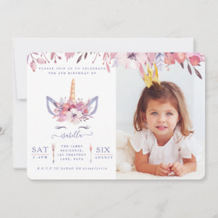 Invitación del fiesta de fotos de colores acuático