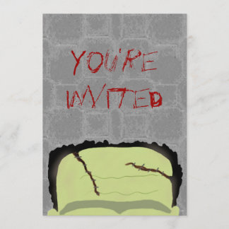 Invitación del fiesta de Frankenstein Halloween