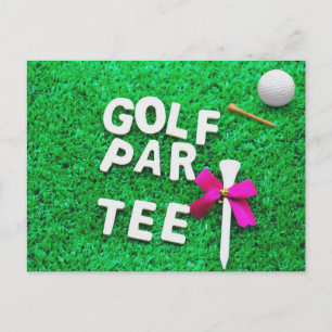 Invitación del Fiesta de golf Par Tee sobre hierba