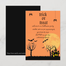 Invitación del fiesta de Halloween