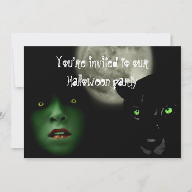Invitación del fiesta de Halloween (Anverso)
