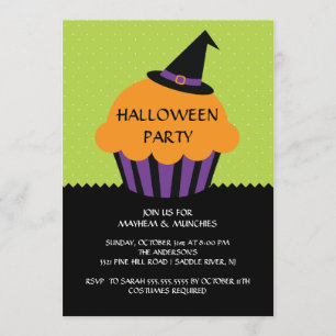Invitación del fiesta de Halloween de la magdalena