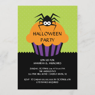 Invitación del fiesta de Halloween de la magdalena