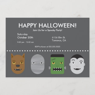 Invitación del fiesta de Halloween de los