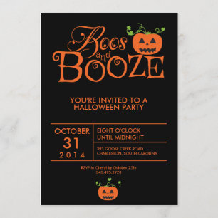 Invitación del fiesta de Halloween de los abucheos