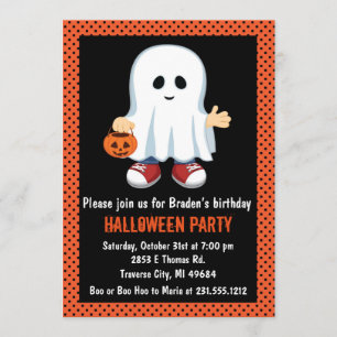Invitación del fiesta de Halloween de los niños