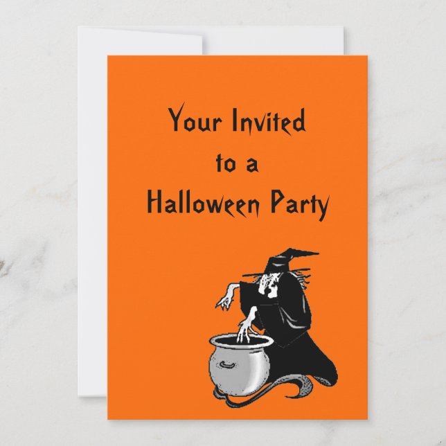 Invitación del fiesta de Halloween del Brew de las (Anverso)