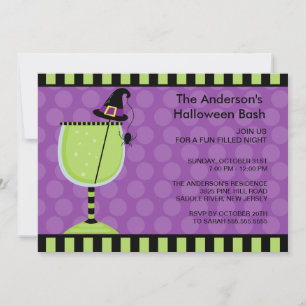 Invitación del fiesta de Halloween del cóctel del