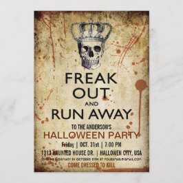 Invitación del fiesta de Halloween del cráneo y de