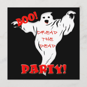 Invitación del fiesta de Halloween del fantasma