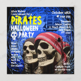 Invitación del fiesta de Halloween del pirata