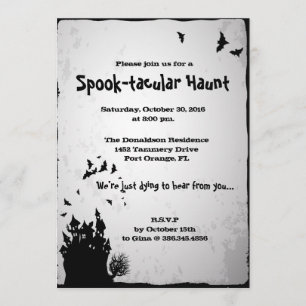 Invitación del fiesta de Halloween del refugio de