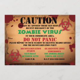 Invitación del fiesta de Halloween del virus del